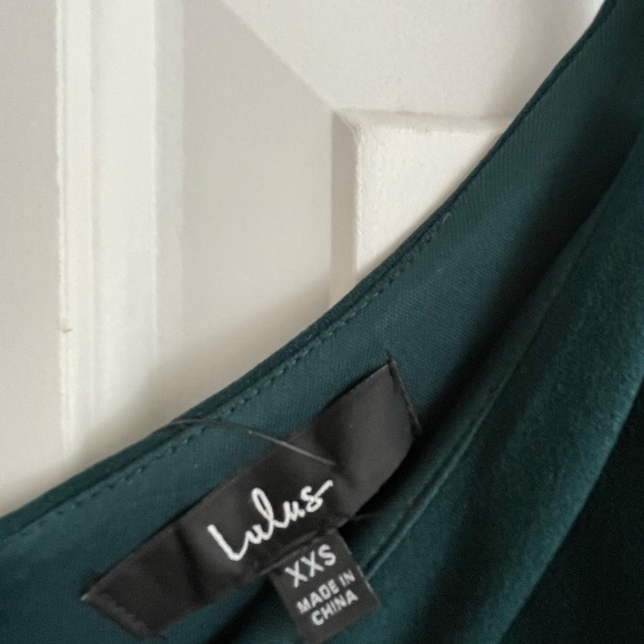 Floor length Lulus gown, dark green blue, XXS. Never been worn - Picture 2 of 6